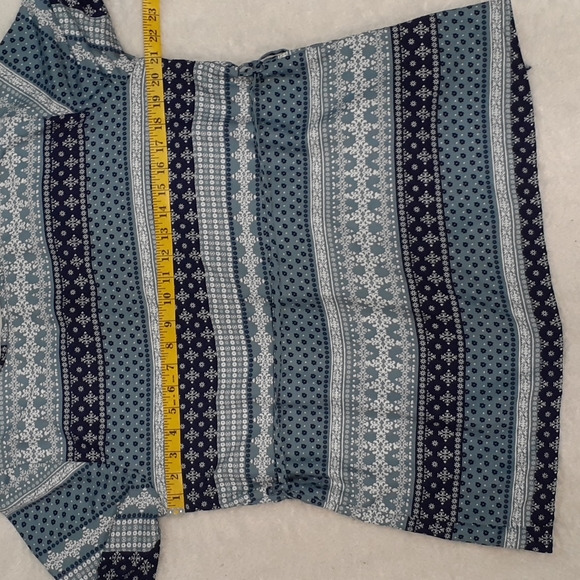 Oh! Mamma Womens Maternity Blue and White Patterned Blouse Size Large. - Picture 10 of 10